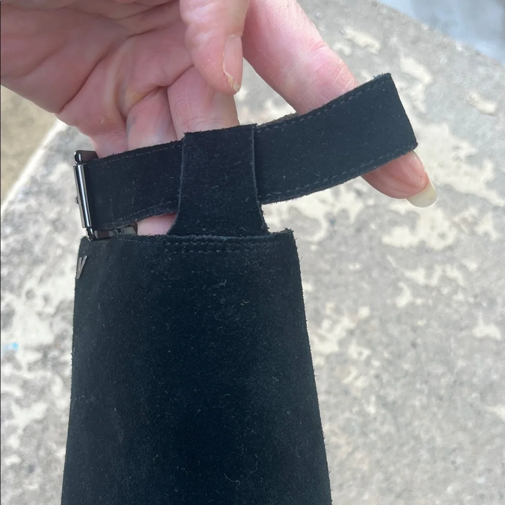 Vionic Black Suede Block Heel Sandals - Picture 9 of 16